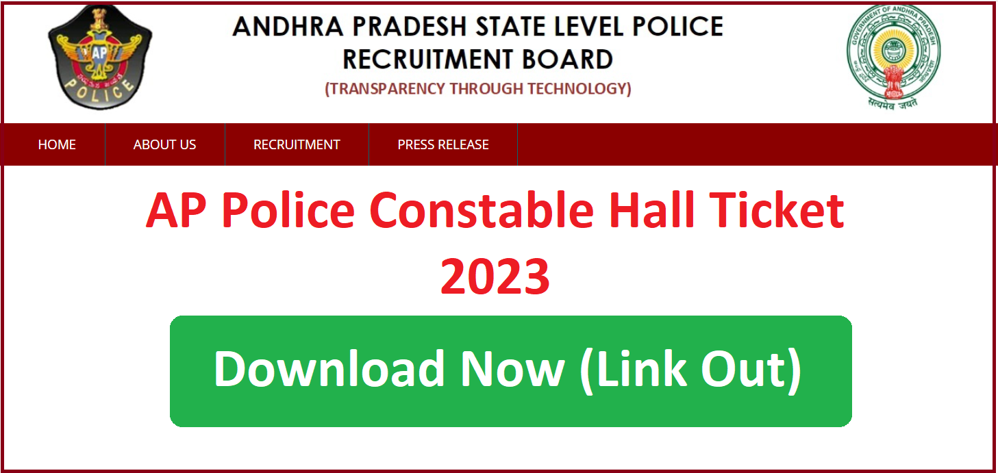 AP Police SI Hall Ticket 2023 Link (Out), Download SI PMT/PET Hall Ticket @  www.slprb.ap.gov.in
