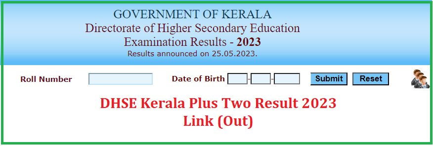Kerala DHSE +2 Result 2023 Link