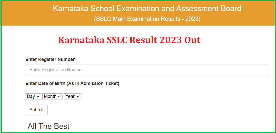 Karnataka SSLC Result 2024 Link (Out) karresults.nic.in 2024 10th Result School wise
