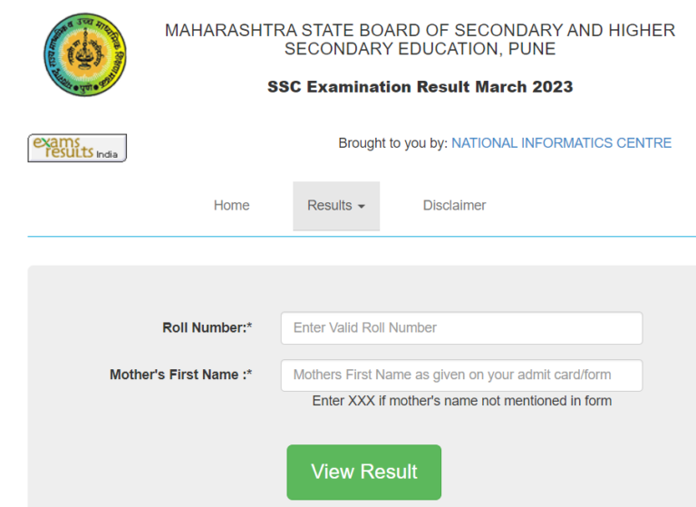 Maharashtra SSC Result 2024 Link (Out) mahresult.nic.in 2024 Std 10