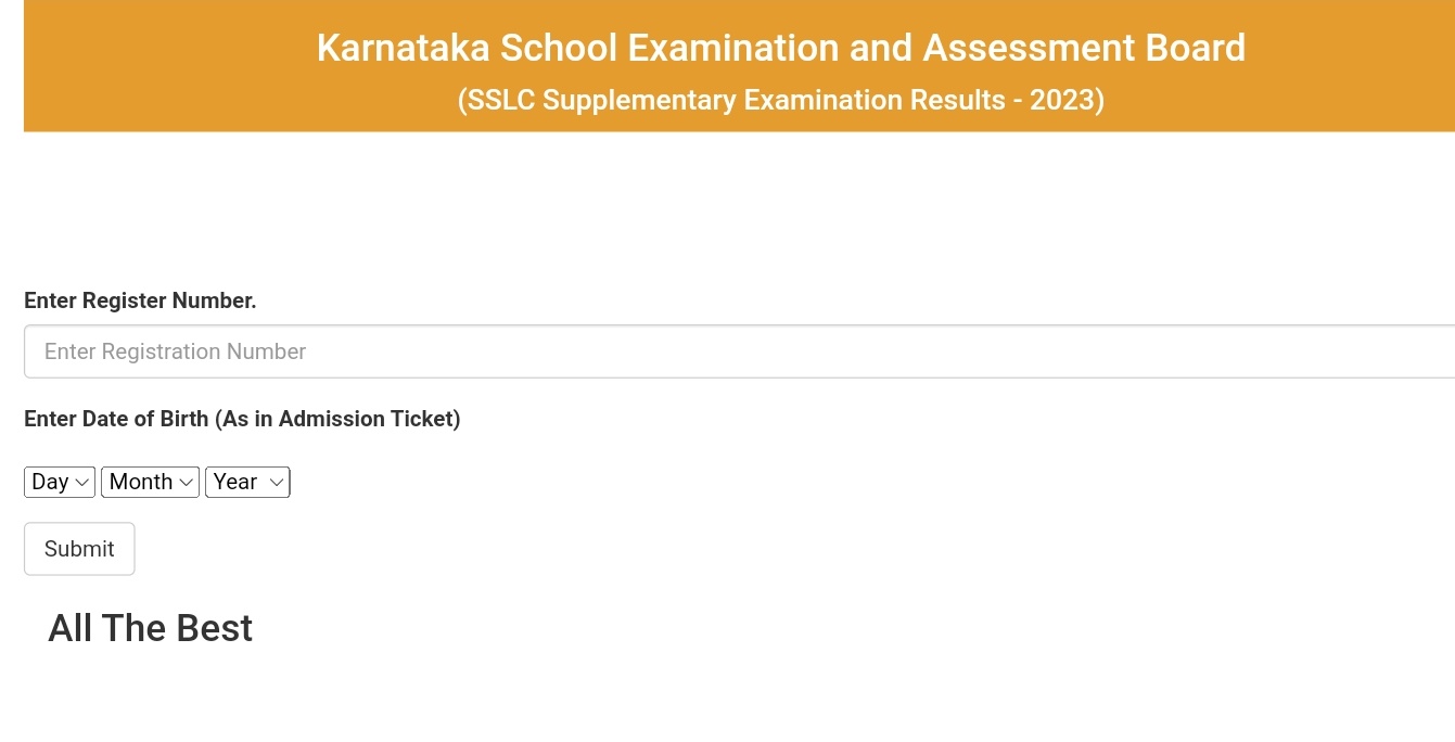 Karnataka SSLC Supplementary Result 2023 Link (Out) karresults.nic.in