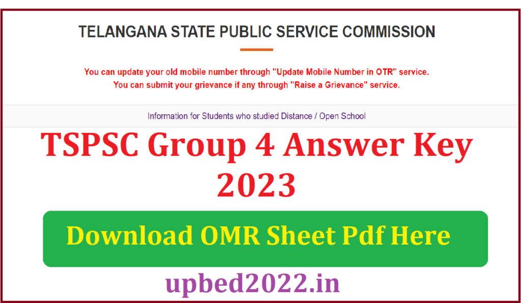 TSPSC Group 4 Answer Key 2023 Download Pdf Paper 1 Paper 2