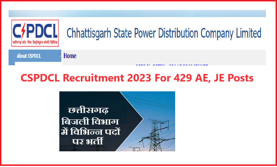 CSPDCL Recruitment 2023 For 429 AE, JE Posts 